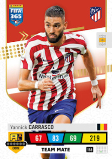 Yannick Carrasco Atletico Madrid 2023 FIFA 365 Team Mate #158